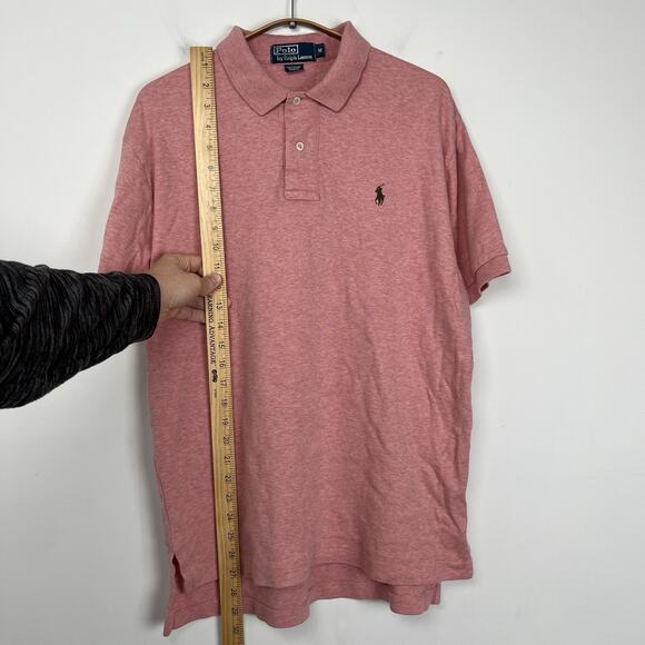 Polo Ralph Lauren Shirt Mens Medium Pink Classic Fit Golf Pony Logo Short Sleeve - Picture 4 of 6